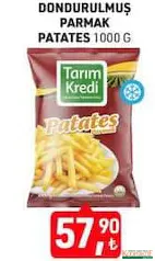 TARIM KREDİ DONDURULMUŞ PARMAK PATATES 1000 G fiyat ve kampanya bilgisi